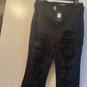 fashio Nova pants distressed